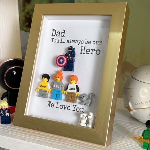 Personalized Minifigure Frame for Dad Customized Father's Day Gifts