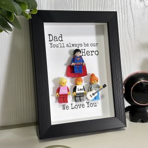 Personalized Minifigure Frame for Dad Customized Father's Day Gifts