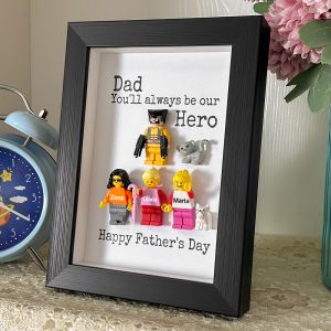 Personalized Minifigure Frame for Dad Customized Father's Day Gifts