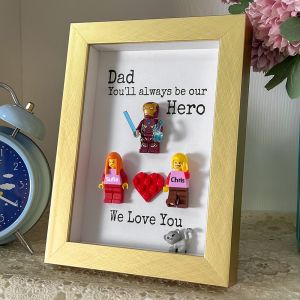 Personalized Minifigure Frame for Dad Customized Father's Day Gifts