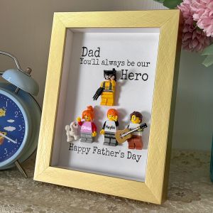 Personalized Minifigure Frame for Dad Customized Father's Day Gifts