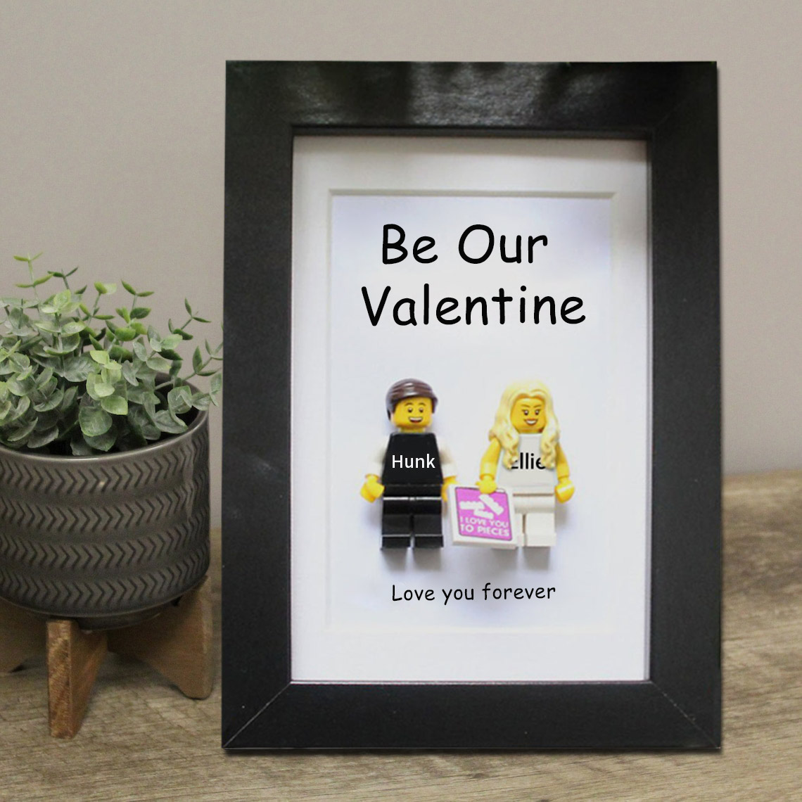 Unique Personalized Miniature Sculptures with Frame - Thoughtful Valentine's Gift