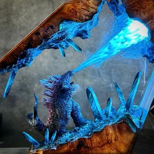 Monster Resin Wood Art Lamp