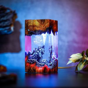 Monster Resin Wood Art Lamp