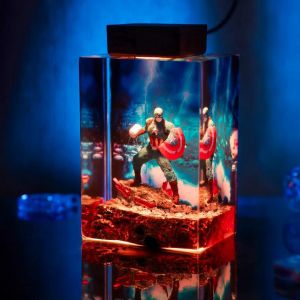 Super Hero Resin Epoxy Lamp - Gift For Kids