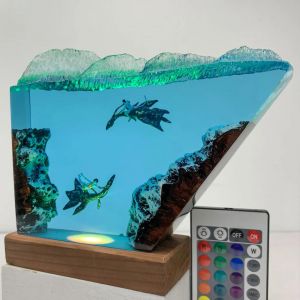 Way Of The Water - Epoxy And Wooden Night Lights For Lighting Home Decor