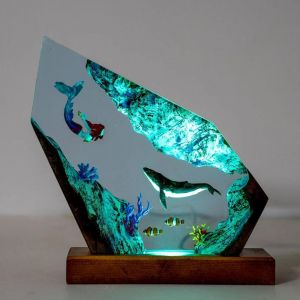 Turtle And Mermaid Resin Night Lights - A Picture Of The Ocean In Miniature