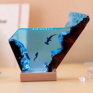 Resin Hammerhead Shark Lamp - Ocean Resin Lamp