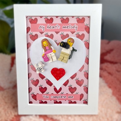 Thoughtful Personalized Mini Sculptures in Frame - Valentine's Blessings