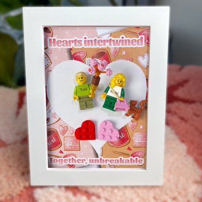 Framed Custom Miniature Figurines - Special Valentine's Surprise