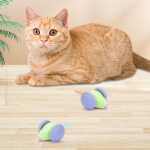 Electric Mouse Cat Toy - Bite-Resistant Electronic Mouse with LED Lights