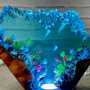 Ocean-Themed Resin Lamp: Ideal Gift for Kids, Dad, and Her