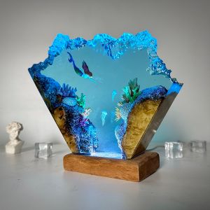 Mermaid Resin epoxy lamp