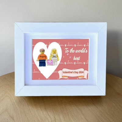 Personalised Minifigure with a Frame-To The World's Best- Valentine's Day 2024