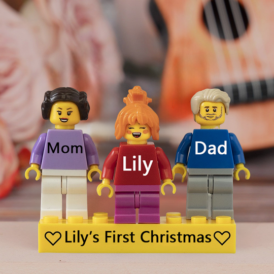 Personalized Brick Minifigures For Family.Christmas Gift	