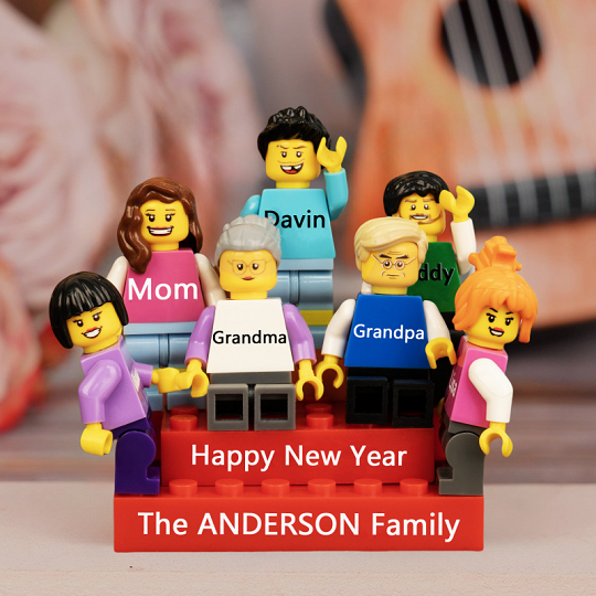 Personalized Brick Minifigures For Family.Christmas Gift