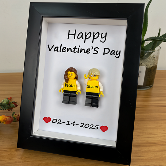 Personalized Minifigures Frame For Your Loved One.Christmas Gift,Valentine's Day Gift