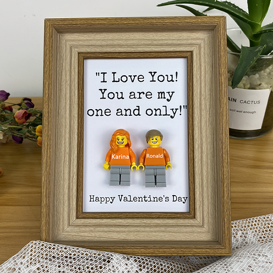 Personalized Minifigures Frame For Family.Christmas Gift