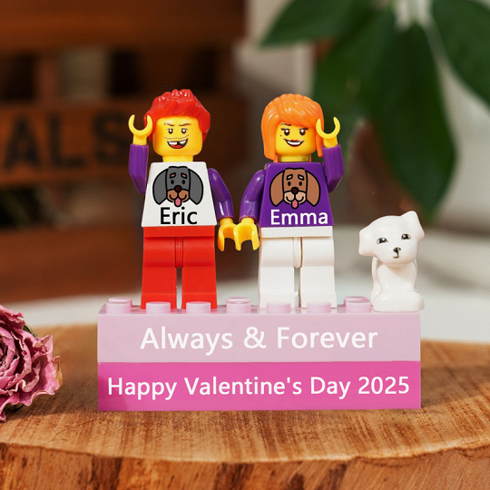 Personalized Brick Minifigures With Pet Style For Your Loved One.Valentine's Day Gifts,Christmas Gift