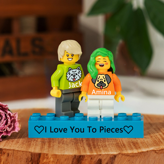 Personalized Brick Minifigures With Pet Style For Your Loved One.Valentine's Day Gifts,Christmas Gift