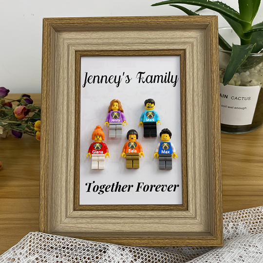 Personalized Minifigures Frame With Pet Style For Your Loved One.Valentine's Day Gifts,Christmas Gift