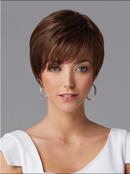 Short Straight Human Hair Wig