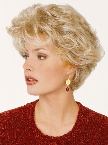 Short Flyaway Waves Capless Synthetic Wig