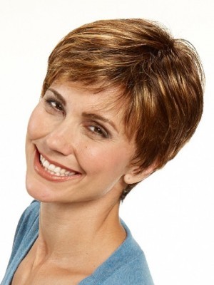 Short Capless Synthetic Straight Wig