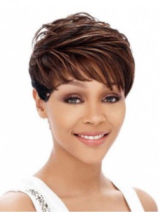 Boycuts Straight Short African American Wig