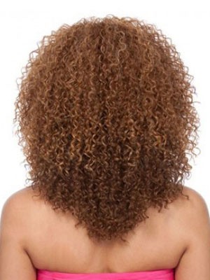 Layered Curly Long Synthetic African American Wig