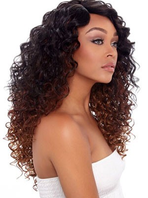 Curly Lace Front Long Human Hair African American Wig