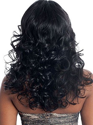 Long Wavy Remy Hair Lace Front African American Wig