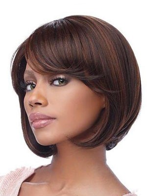 Comfortable Capless Human Hair Medium Straight Wig