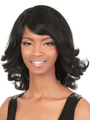 Natural Human Hair Wavy Capless Wig