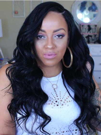 Modern Human Hair Wavy Lace Front Wig