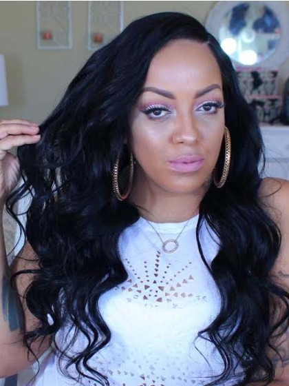 Modern Human Hair Wavy Lace Front Wig