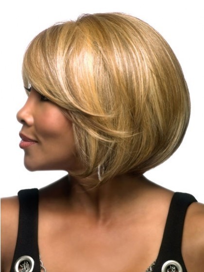 Luscious Bob Style Synthetic Lace African American Wig