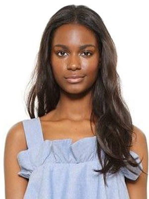 Beautiful Wavy Remy Human Hair Lace Front African American Wig