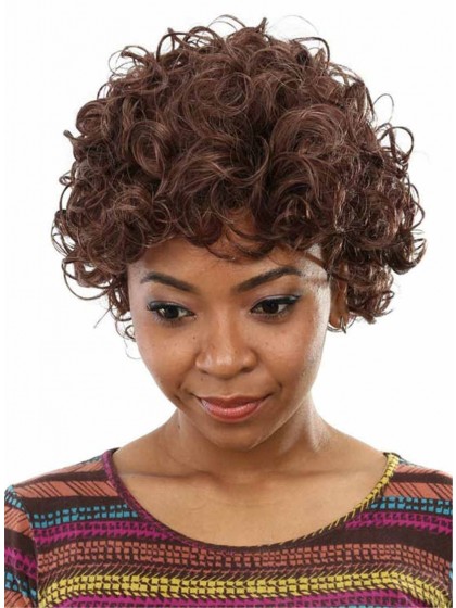 Chic Lace Front Curly Remy Human Hair African American Wig