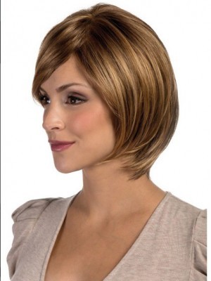 Bob Style Medium Length Graduated Layered Wig