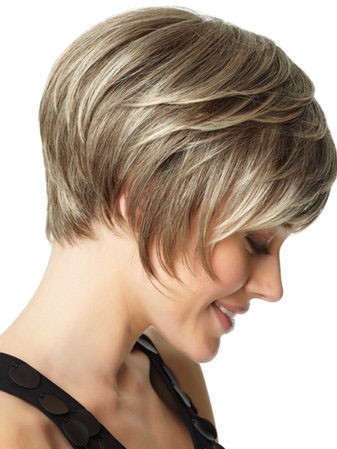 Straight Layered Stylish Synthetic Bob Wig