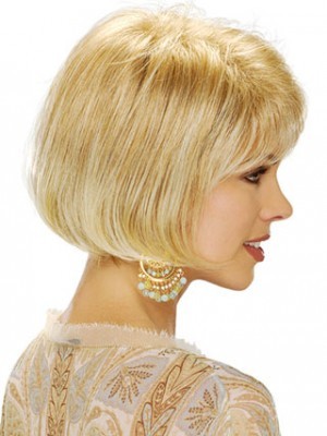 Bob Style Clean With Soft Bangs Synthetic Wig