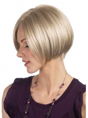 Bob Style Lace Line Chin Length Graduated Layered Wig