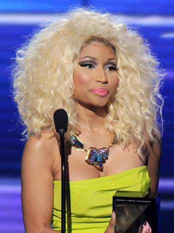 Nicki Minaj's Fluffy Style Medium Wavy Lace Celebrity Wig