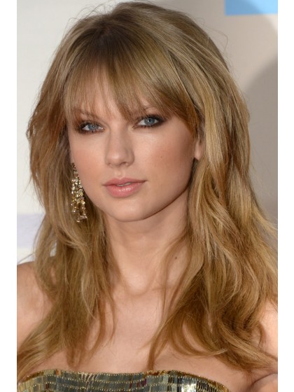 Taylor Swift Hairstyle Long Wavy Remy Hair Celebrity Wig