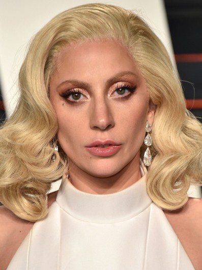 Lady Gaga Shimmering Synthetic Wavy Lace Front Wig