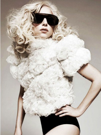 Lady Gaga Durable Synthetic Wavy Lace Front Wig