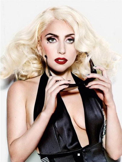 Lady Gaga Dazzling Synthetic Wavy Lace Front Wig