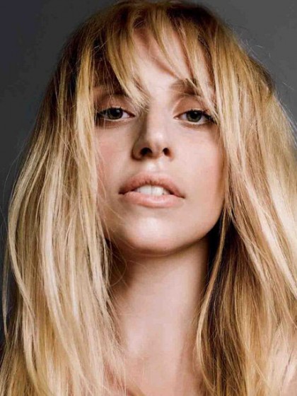 Lady Gaga Top Quality Human Hair Straight Capless Wig