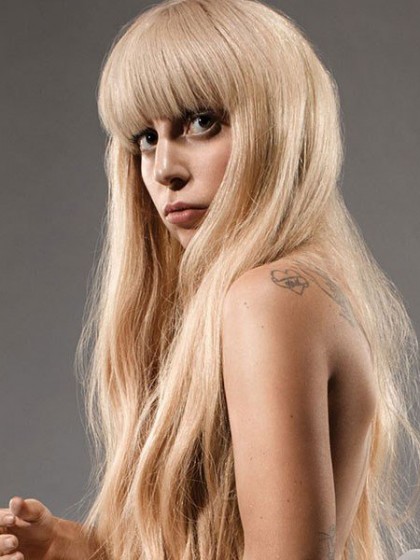 Lady Gaga Elegant Synthetic Straight Capless Wig